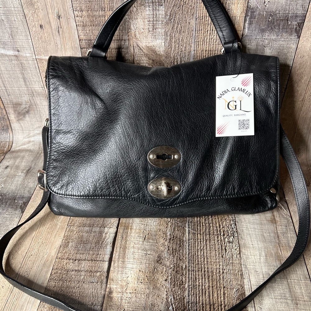 Zanellato Bag Handbag Tote Women Leather Black Postina M Soft Marsiglia